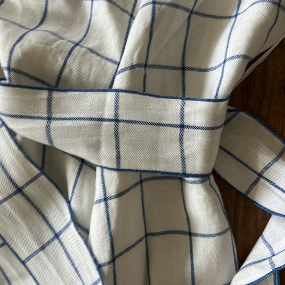 FORTE_FORTE  "Holiday check" linen belted dress oceania - Picture 5 of 7